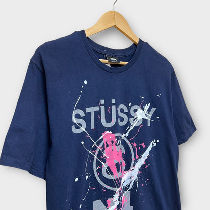 T-shirt Stussy splash navy - M