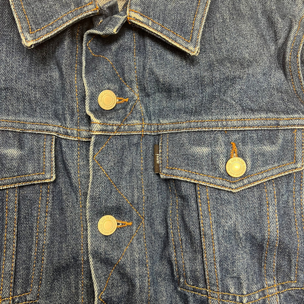Veste en denim AMI PARIS S marine