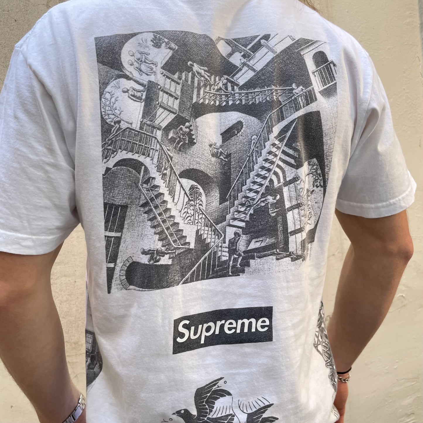 Rare T-shirt blanc Supreme MC Escher Collage SS17 (Valeur 300-500€) - M