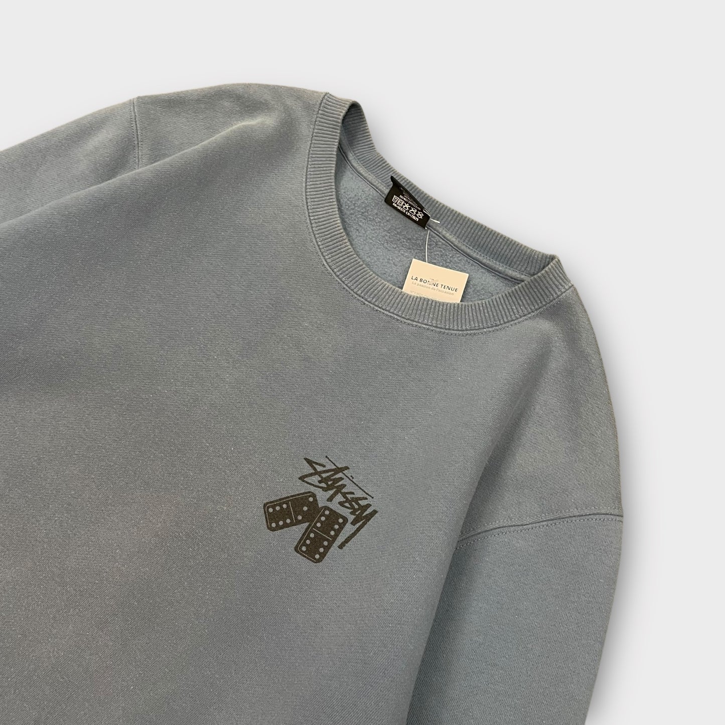 Sweat Stussy "Domino" bleu - L