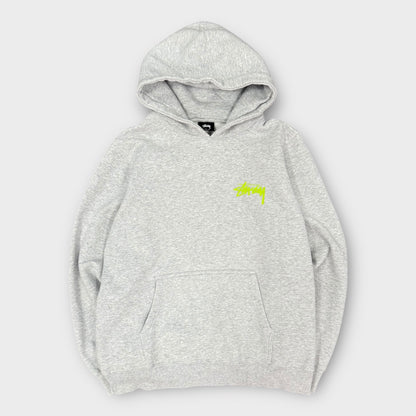 Hoodie Stussy gris basic logo vert - L