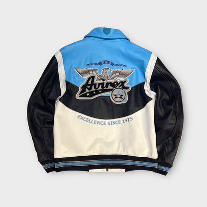 Veste En Cuir Avirex Bleu - S