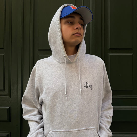Basic Hoodie Stussy gris - L