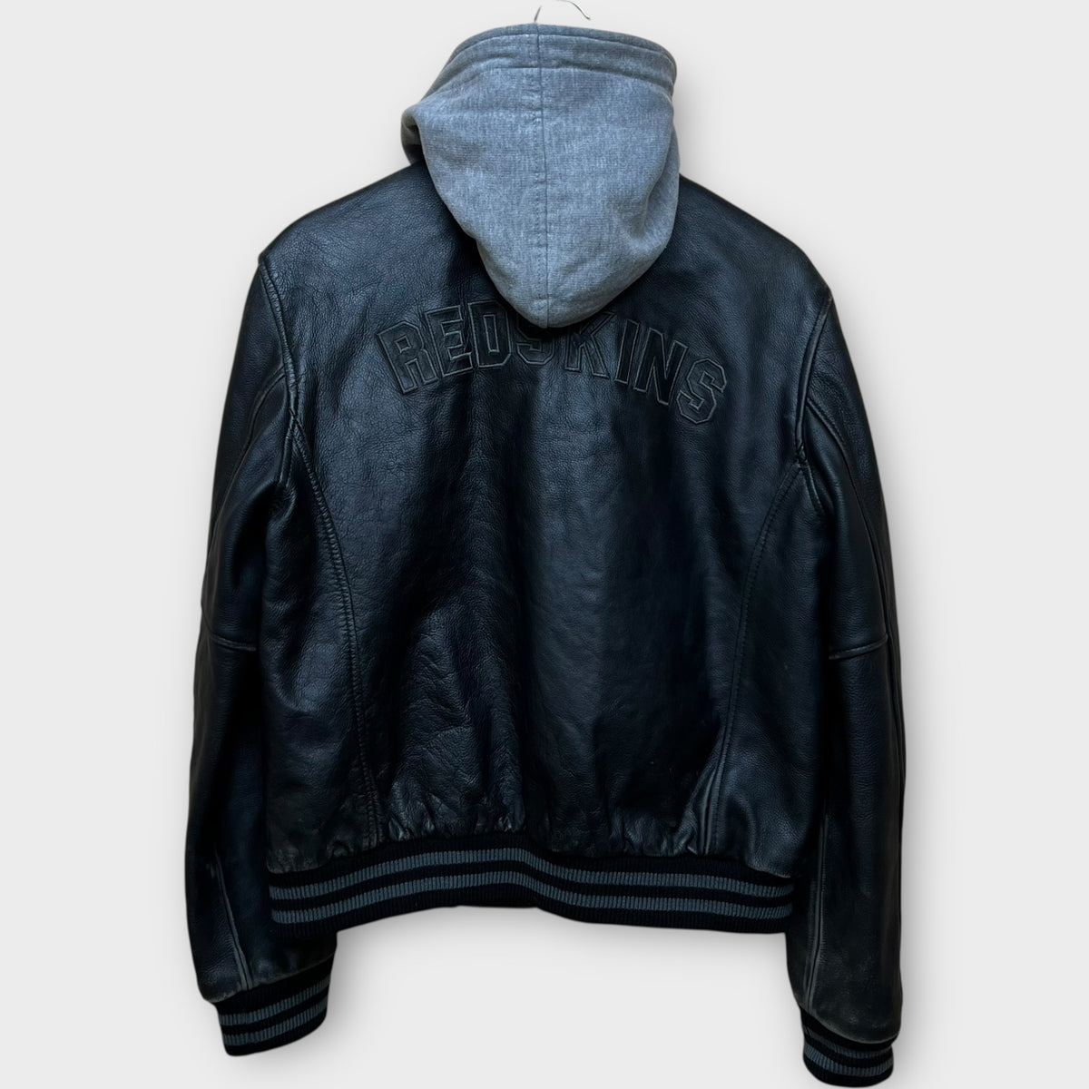Bomber Redskins en cuir noir - L