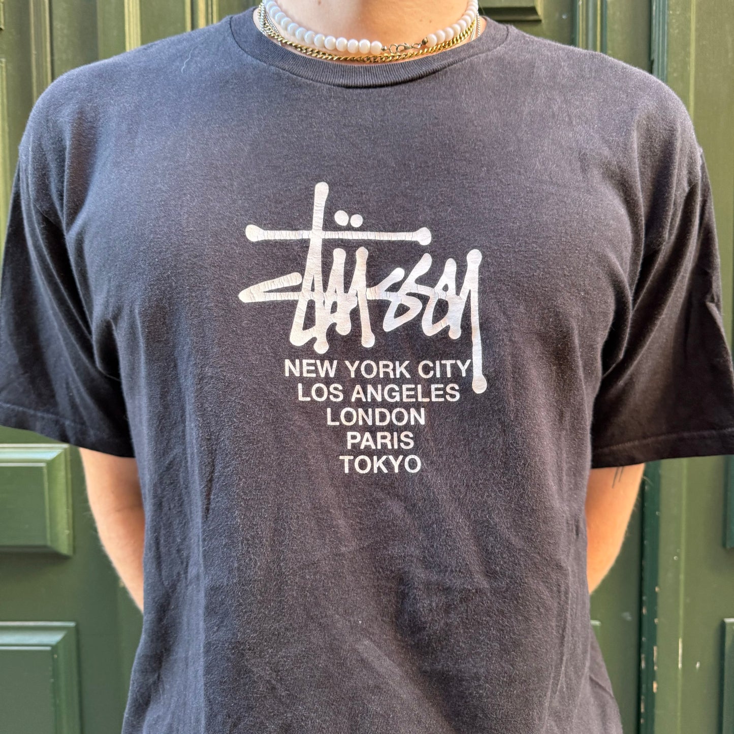 T-shirt Stussy noir cities - L