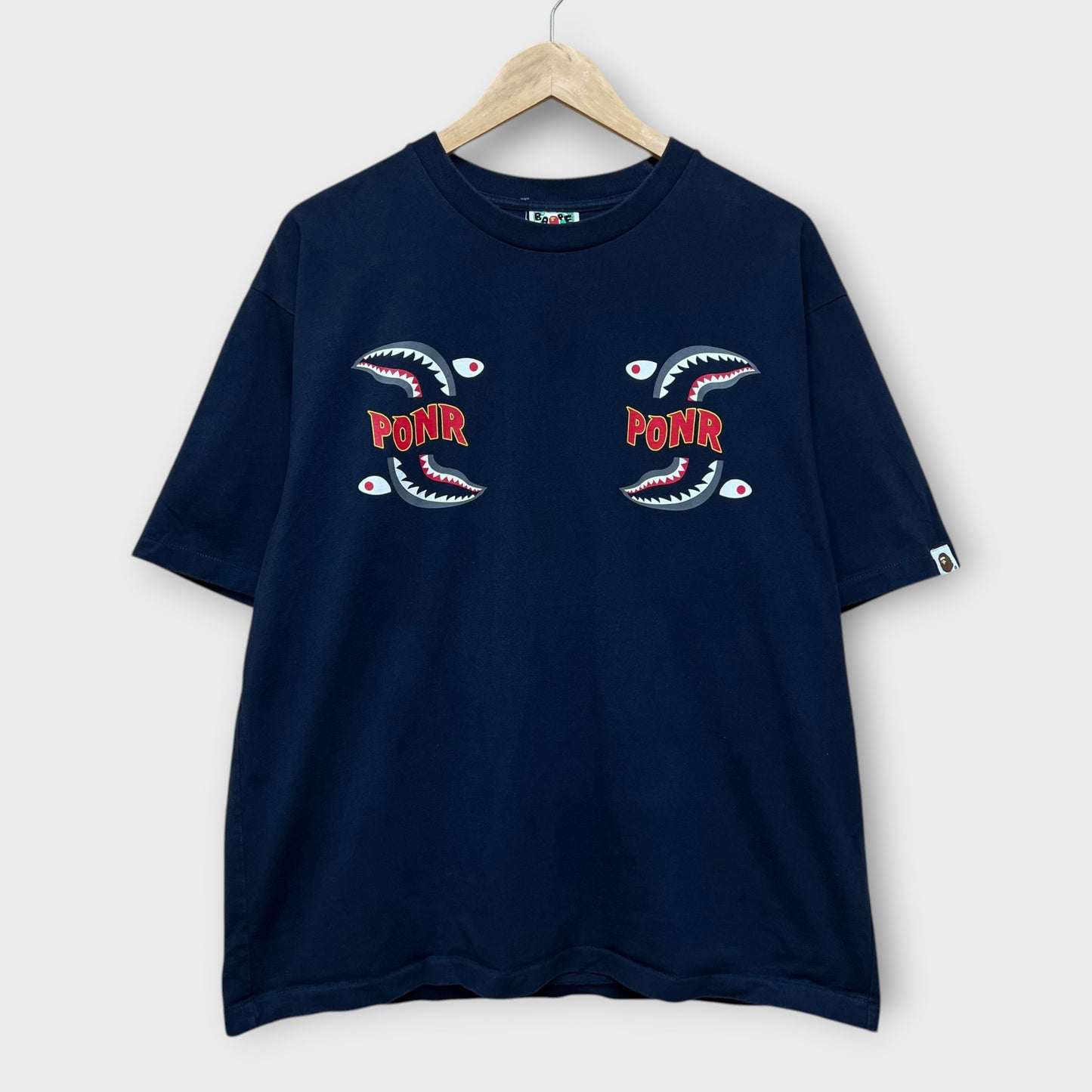 T-shirt Bape Shark Ponr navy - L
