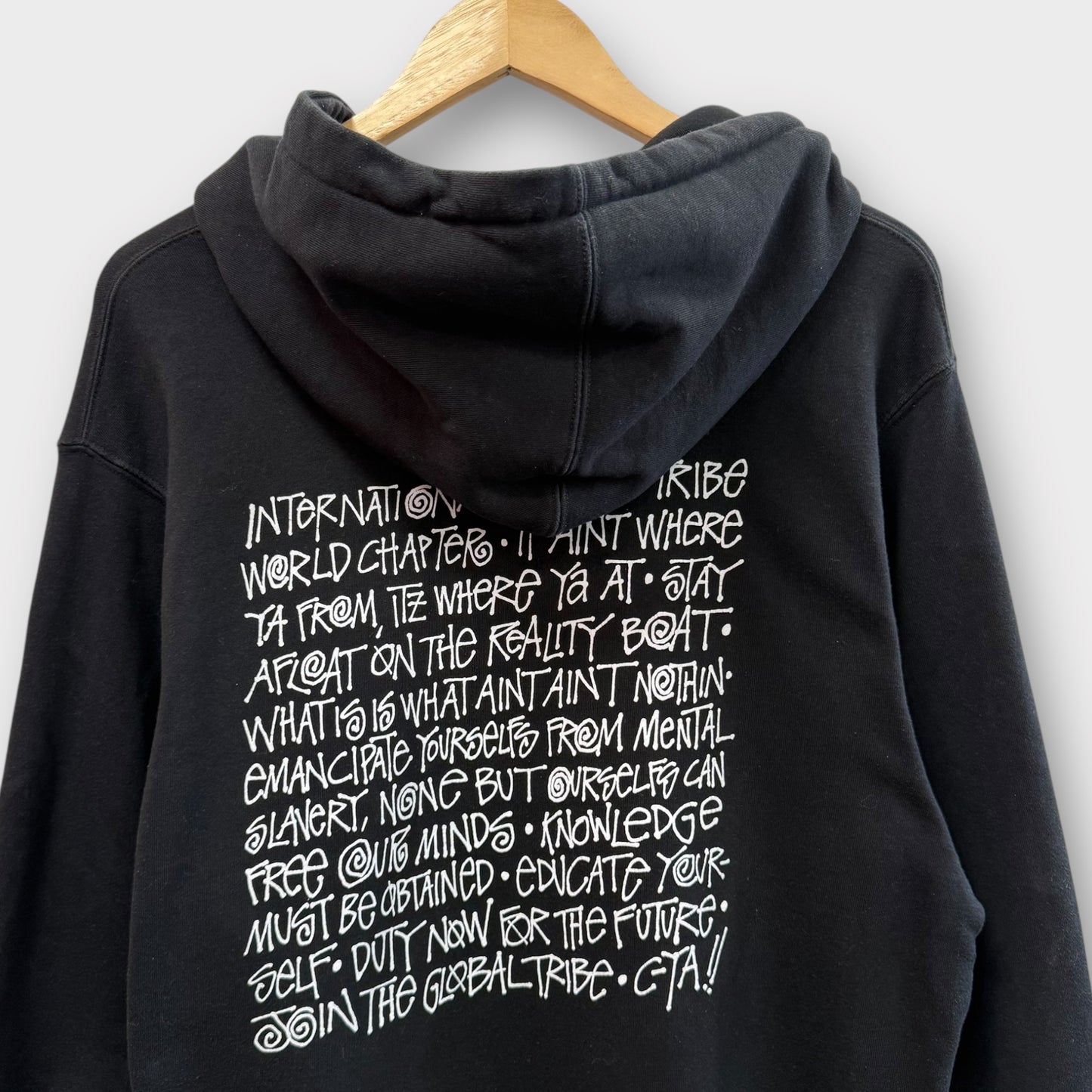 Hoodie Stussy noir "international Tribe world" - L