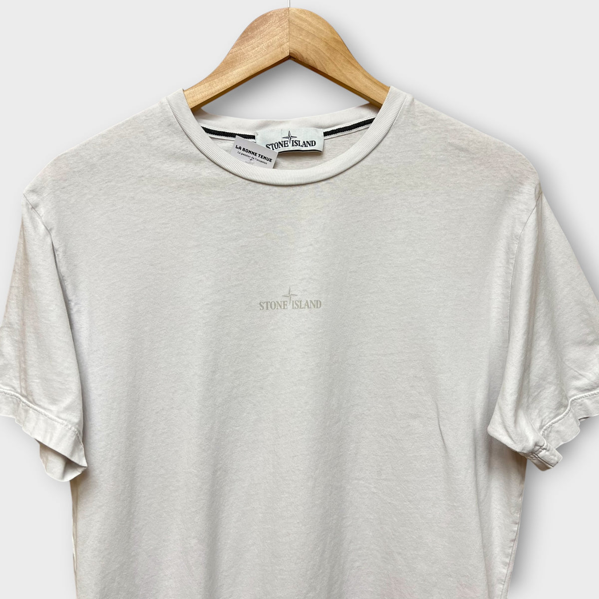 T-shirt Stone Island blanc (certilogo coupé) - M