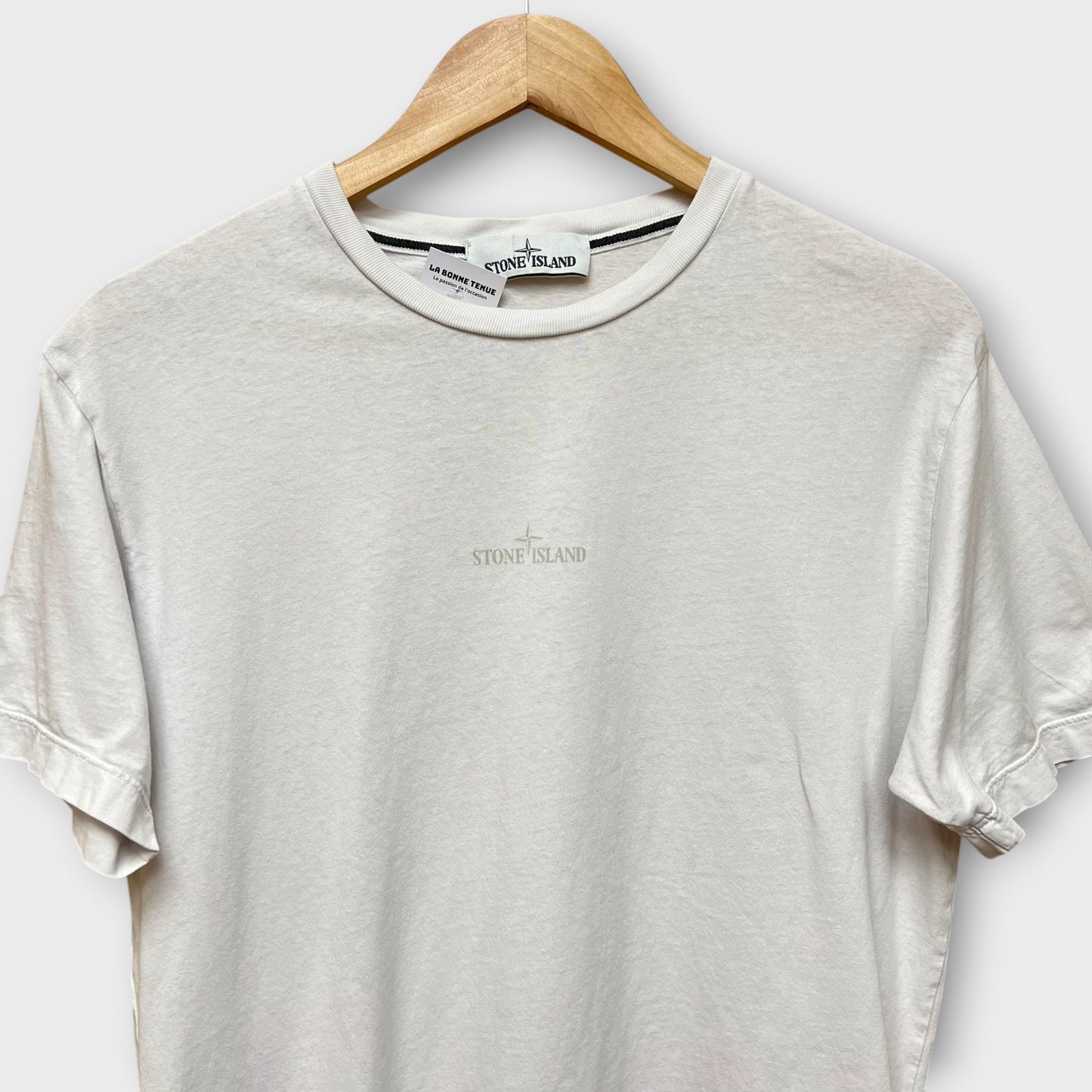 T-shirt Stone Island blanc (certilogo coupé) - M