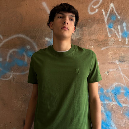 T-shirt Ami Paris vert brodé - L