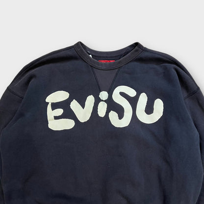 Sweat Evisu noir vintage - XL
