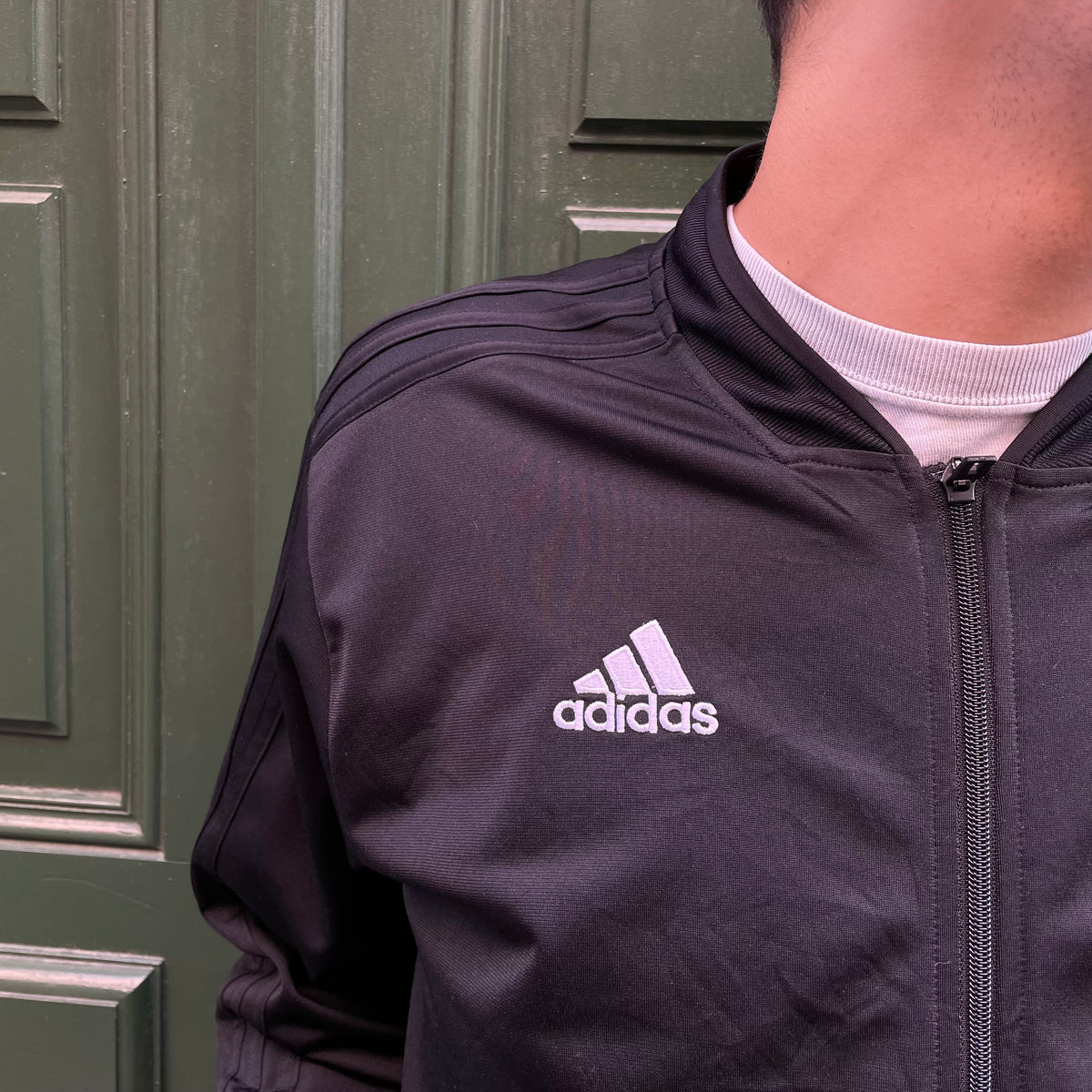 Veste Adidas vintage Noir Soccer Club - L