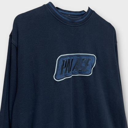 Palace Crewneck Sweater Black Das Waffle noir - S