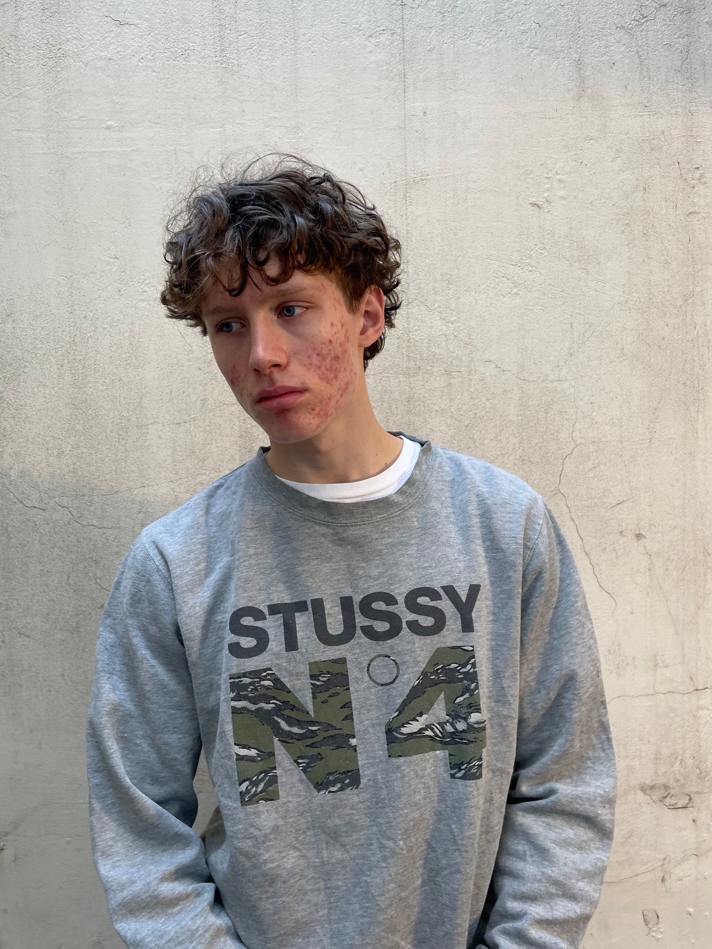 Sweat Stussy N°4 Gris - L