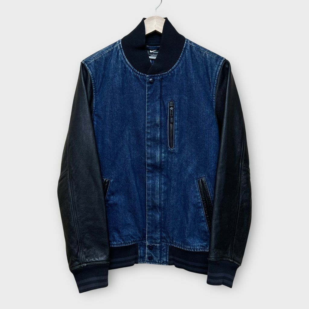 Nike NSW Selvedge Denim Leather Jacket - S