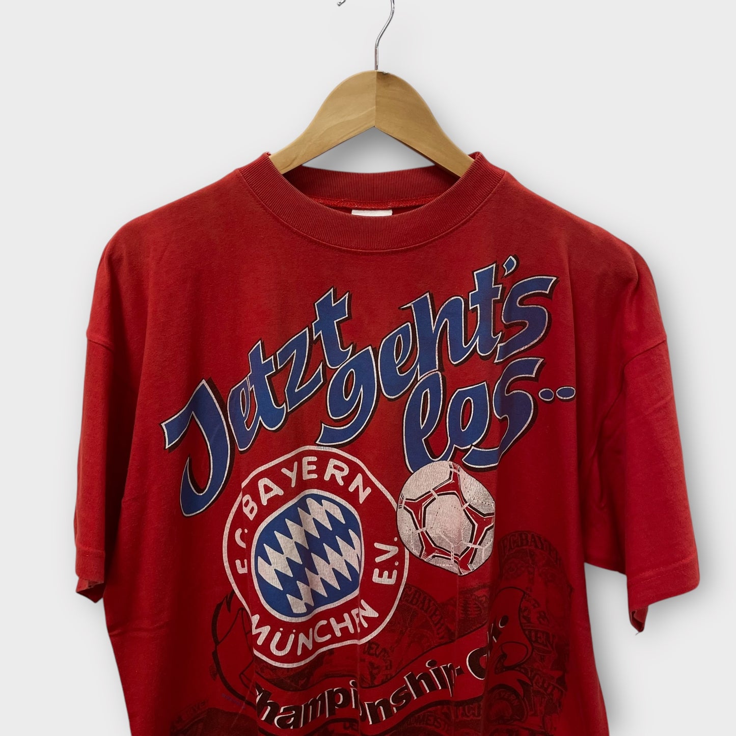 T-shirt vintage rouge Bayern 90' - M