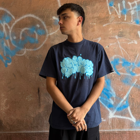 t-shirt stussy navy - L