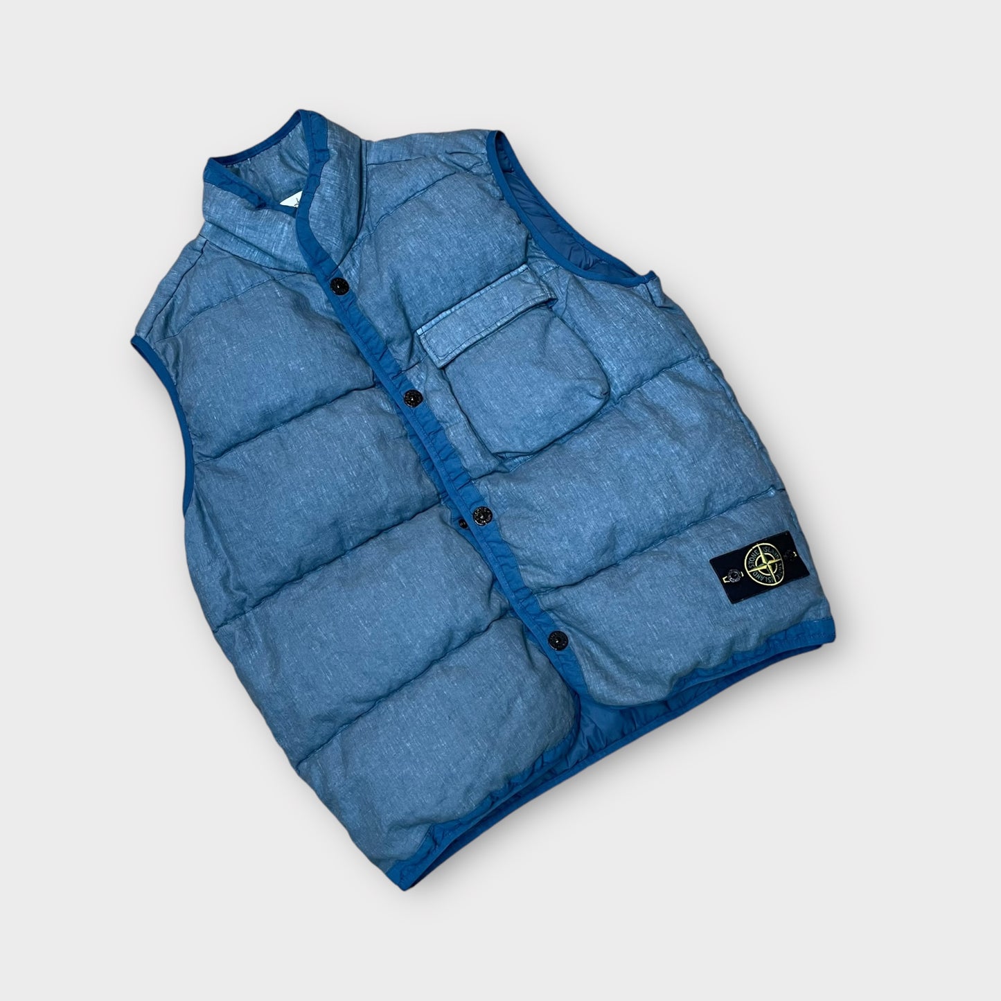 Doudoune sans manche Stone Island bleu - XL