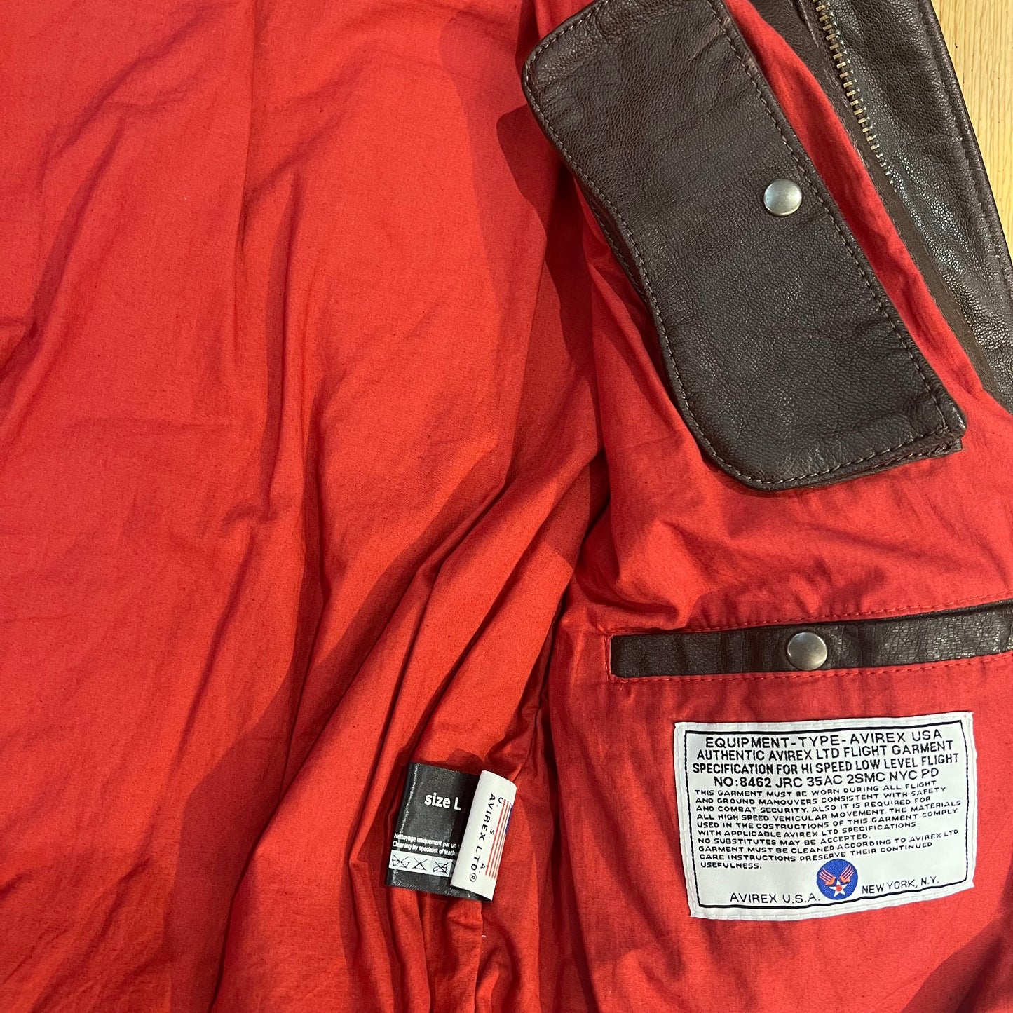 Veste En Cuir Avirex Marron - L