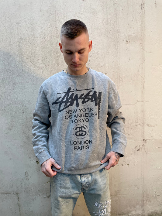 Sweat Stussy Destination gris - M