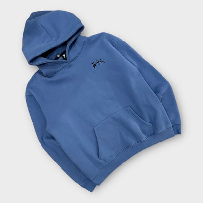 Hoodie Divin bleu brodé - S