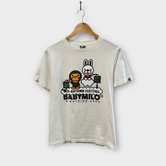 T-shirt Bape Baby Milo blanc de 2010 - S