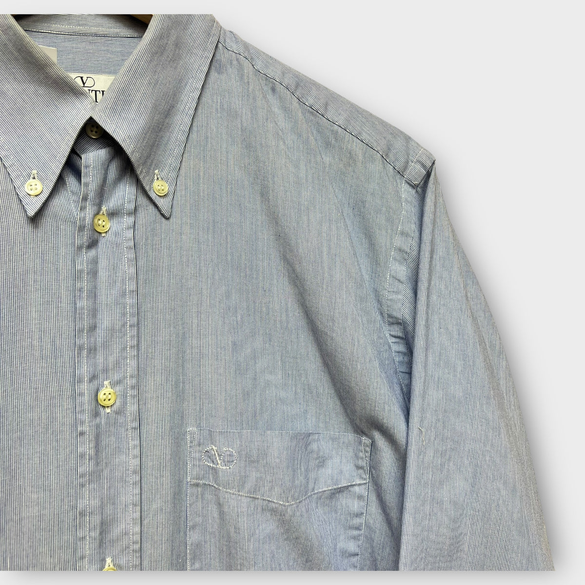 Chemise Deadstock vintage Valentino Made in Italy 90's bleu - XL