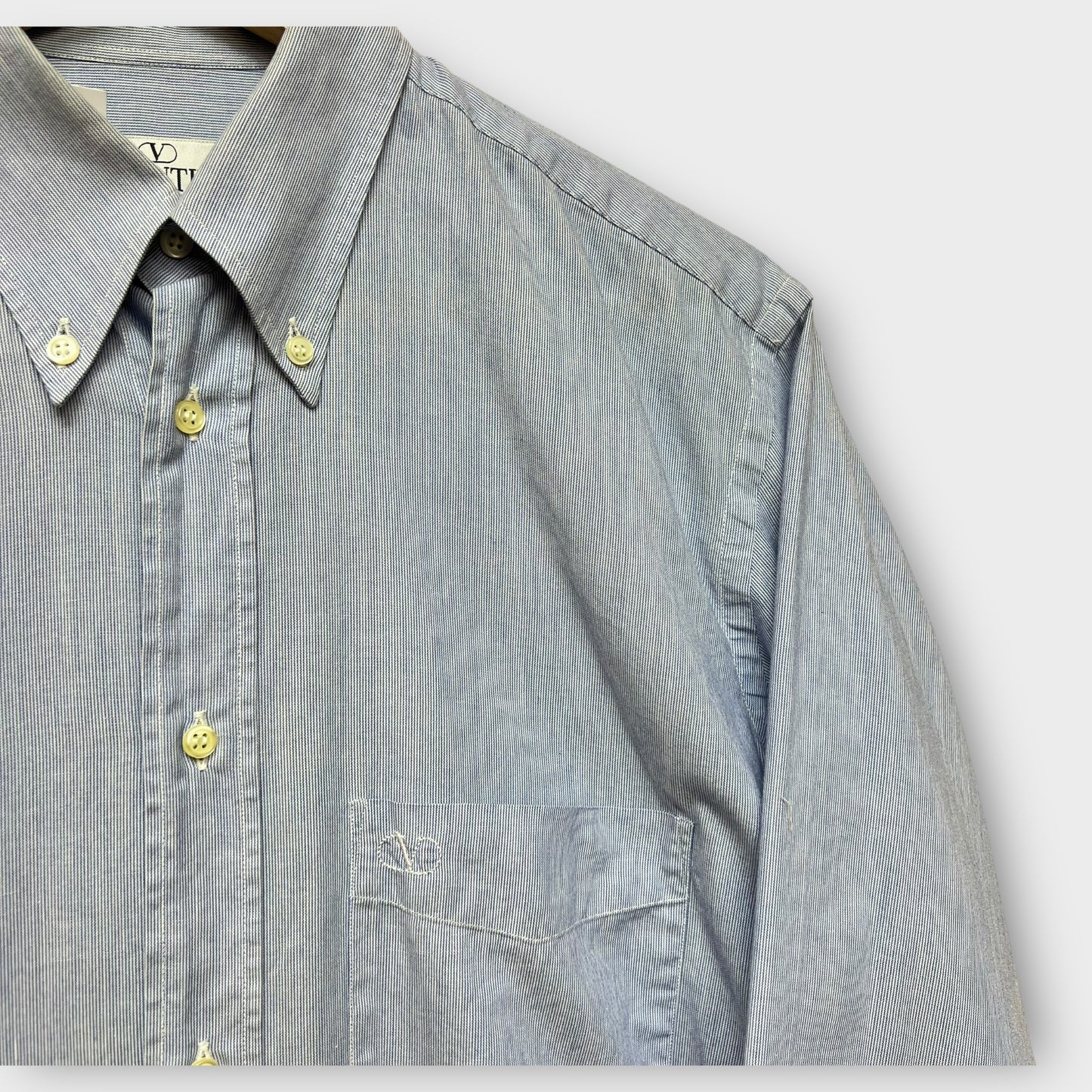 Chemise Deadstock vintage Valentino Made in Italy 90's bleu - XL