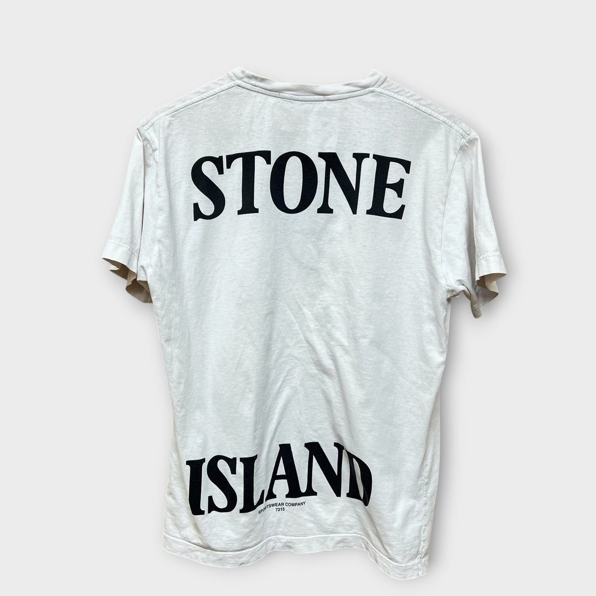 T-shirt Stone Island blanc (Certilogo coupé) - M
