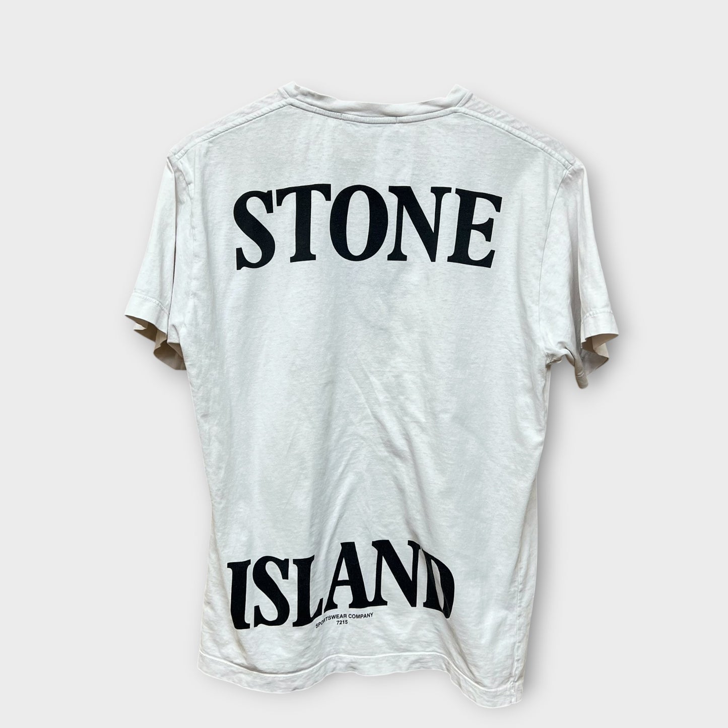 T-shirt Stone Island blanc (Certilogo coupé) - M