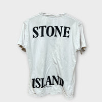 T-shirt Stone Island blanc (Certilogo coupé) - M