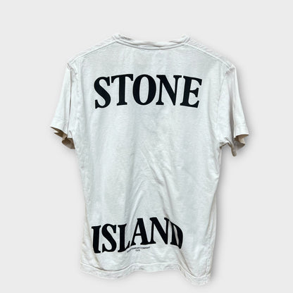 T-shirt Stone Island blanc (Certilogo coupé) - M