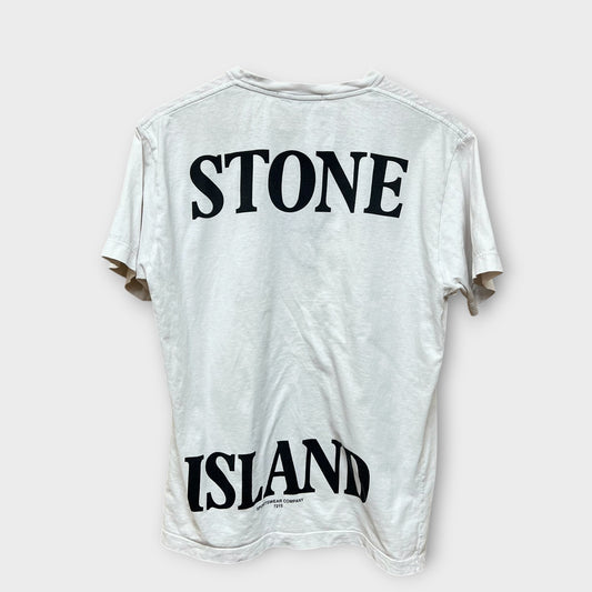 T-shirt Stone Island blanc (Certilogo coupé) - M