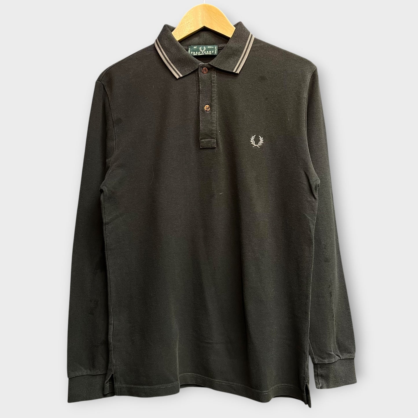 Polo manche longues Fred Perry gris - L