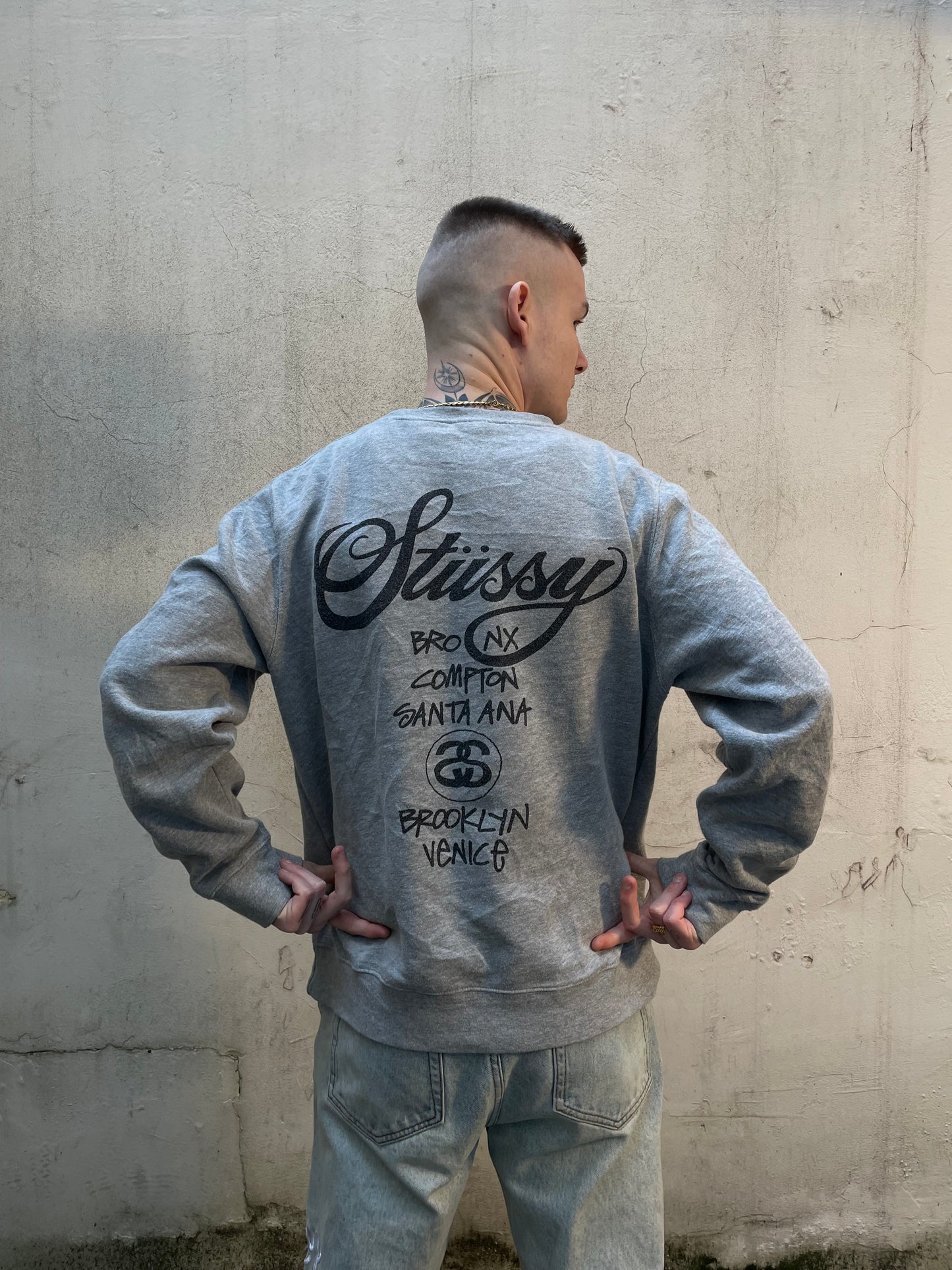 Sweat Stussy Destination gris - M