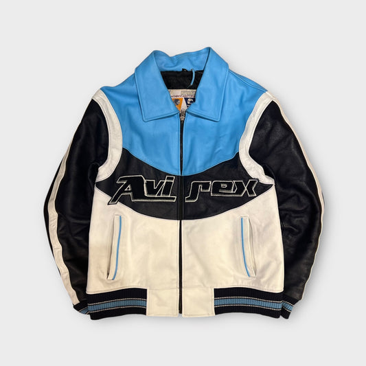 Veste En Cuir Avirex Bleu - S