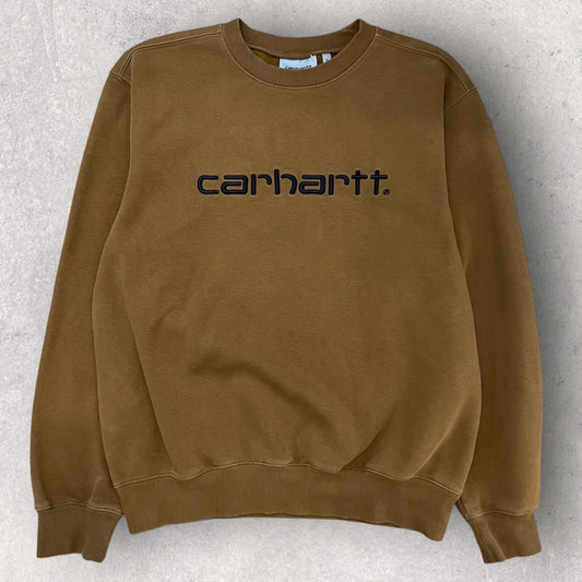 Sweat Carhartt moutarde brodé noir - S