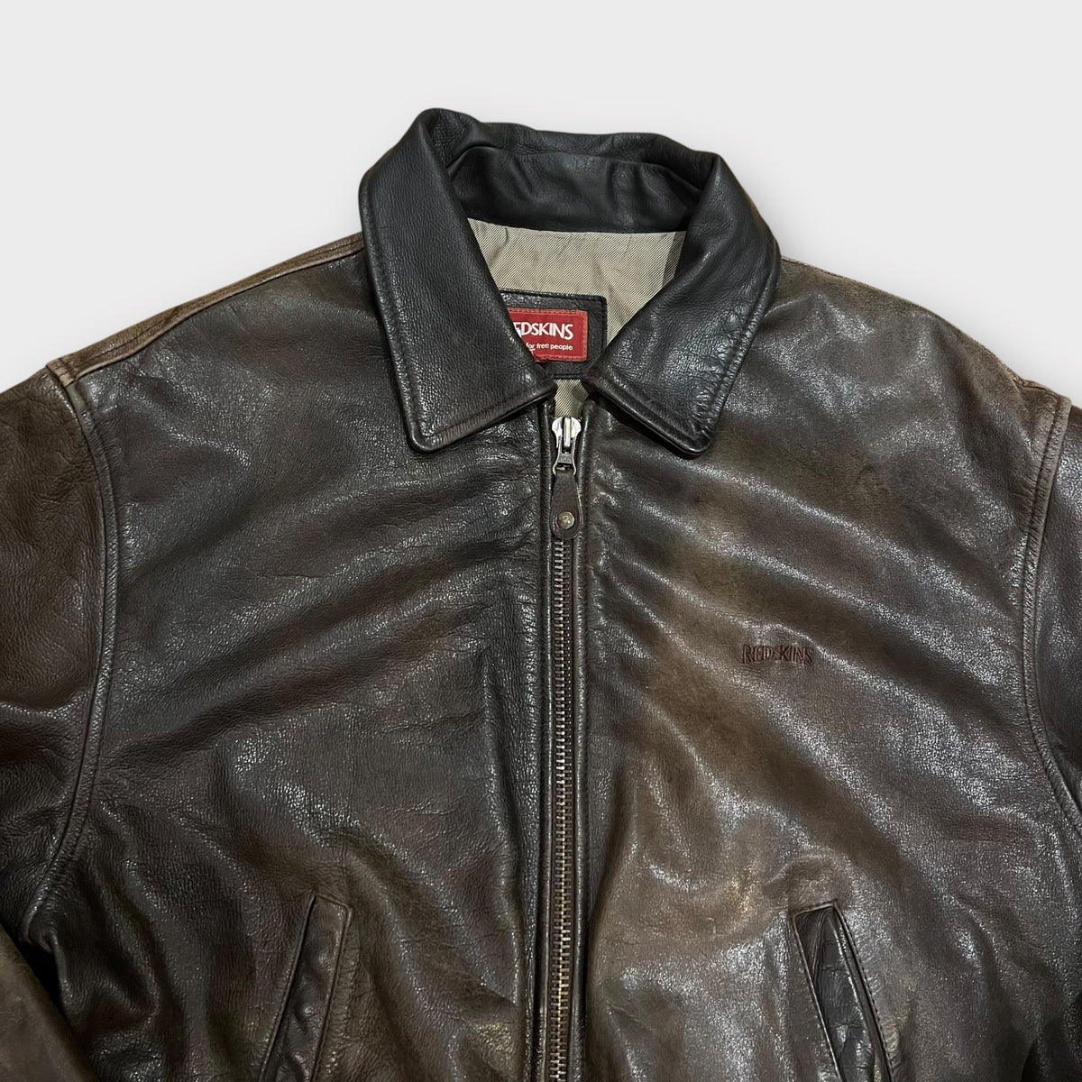 Veste En Cuir Redskins Marron - XL