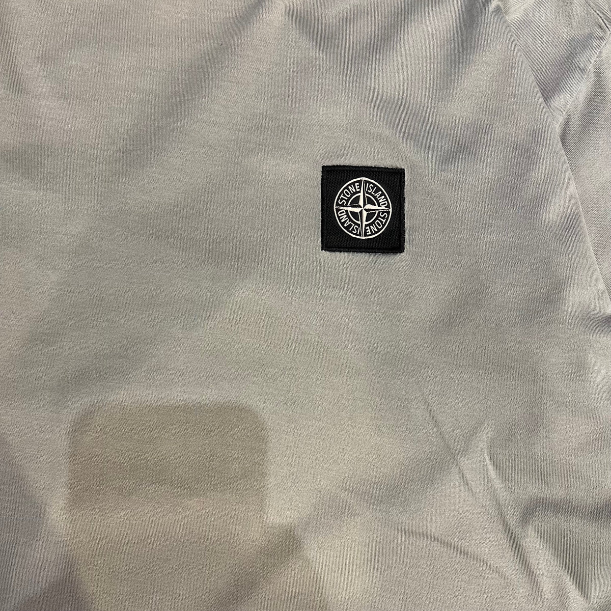T-Shirt Stone Island Gris Manche Longue - M