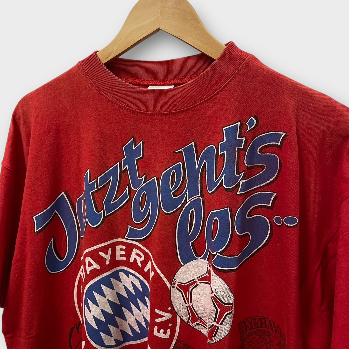 T-shirt vintage rouge Bayern 90' - M