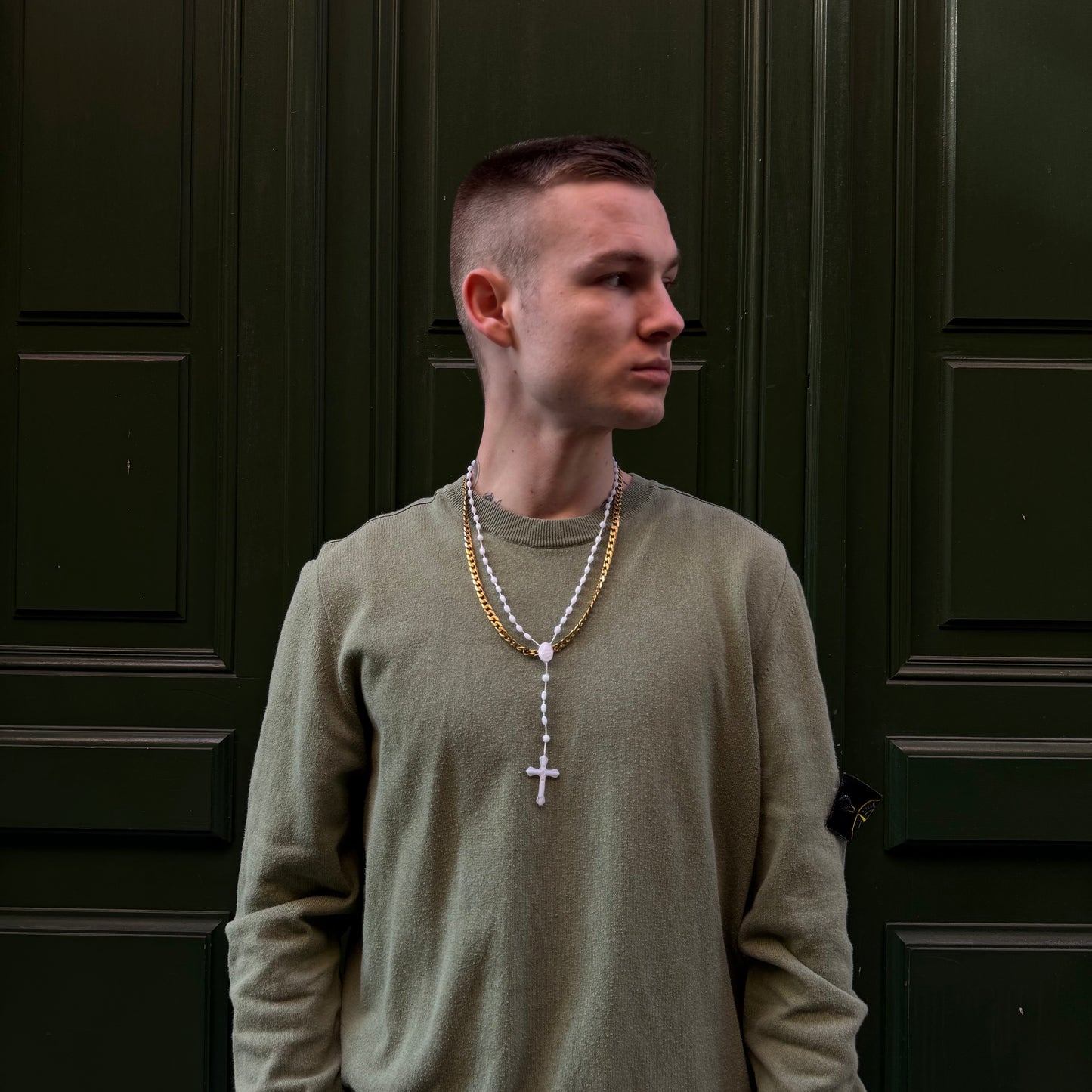 Sweat Stone Island vert fin