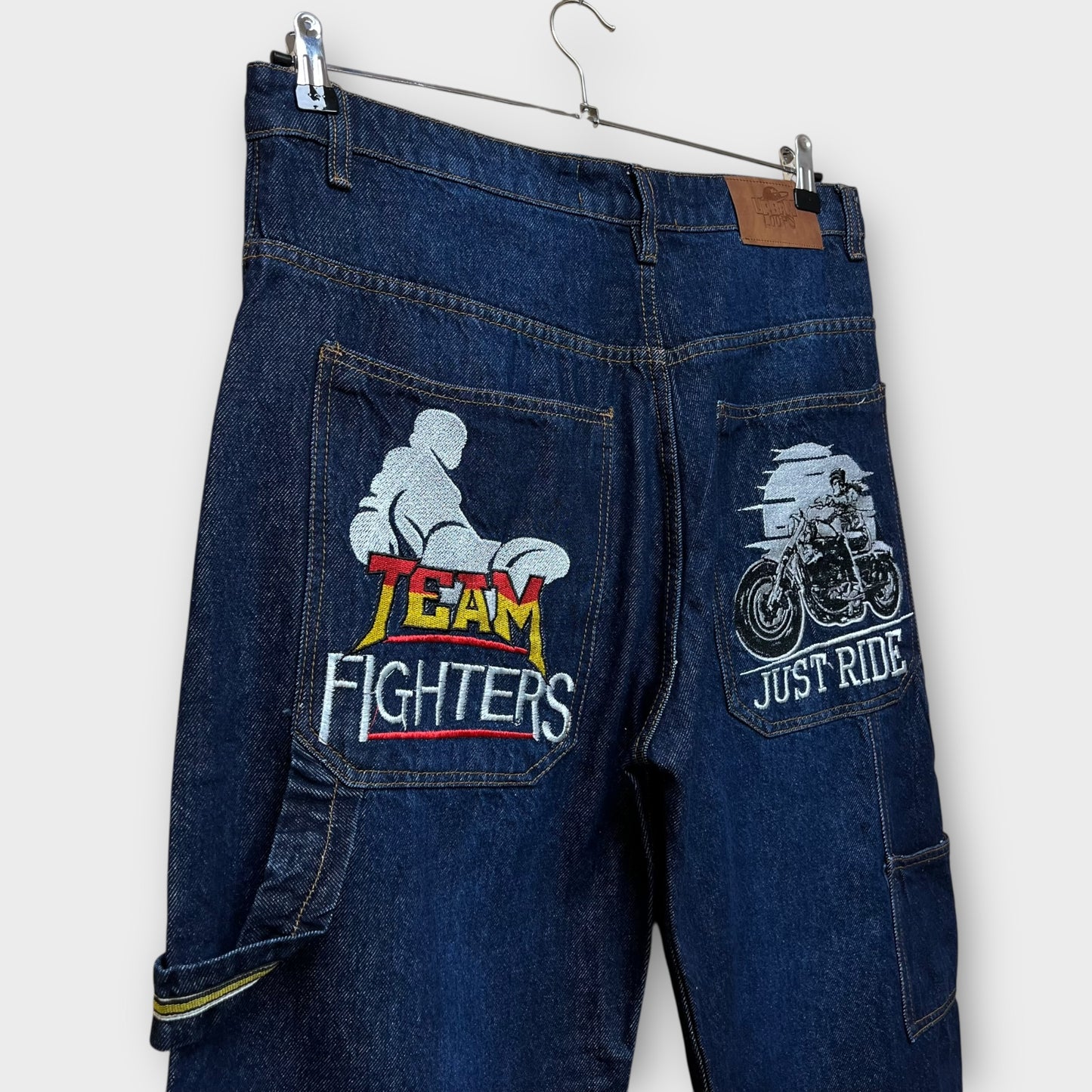 Hip Hop Baggy Jeans brodé - FR46