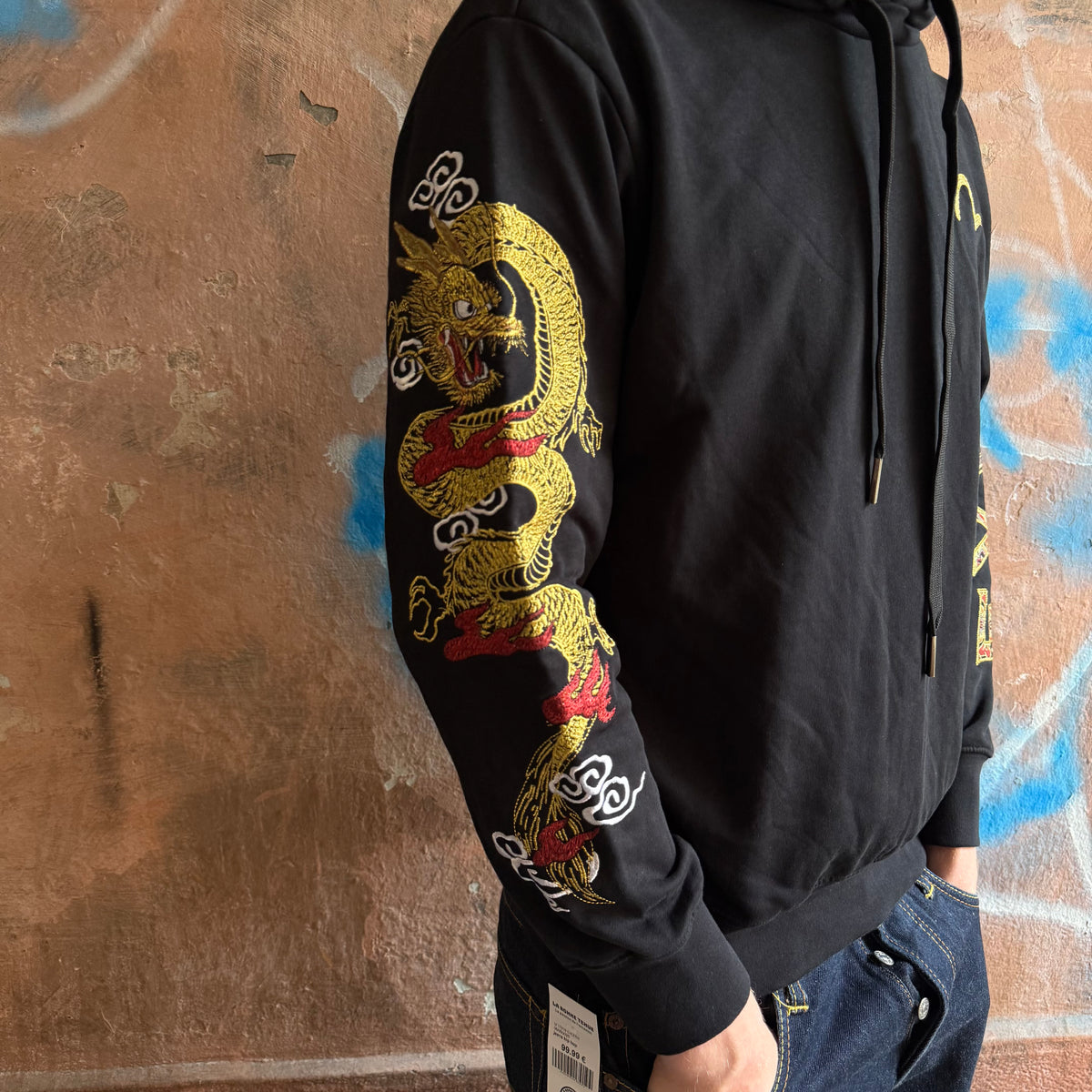 Hoodie Evisu noir - Fit S