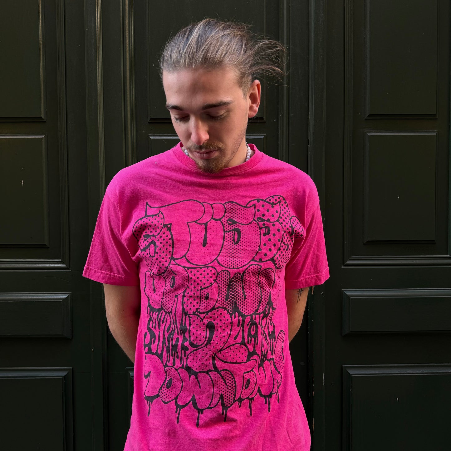 T-shirt Stussy vintage rose - L