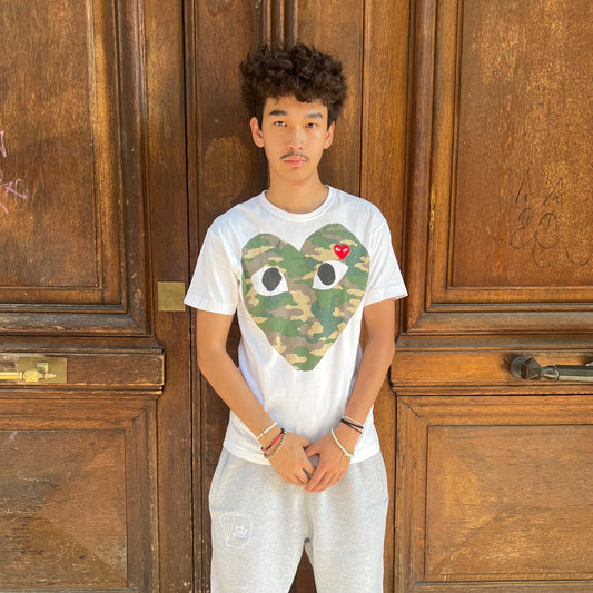 T-shirt Comme Des Garçons Blanc Camo - M