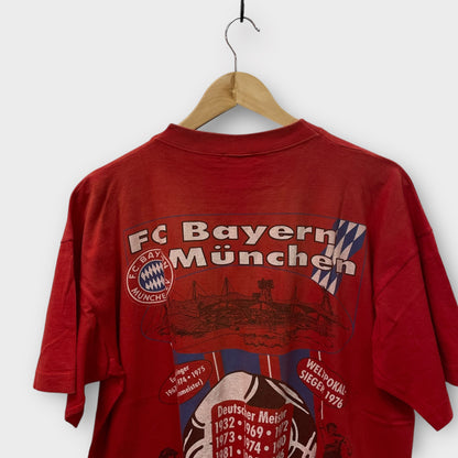 T-shirt vintage rouge Bayern 90' - M