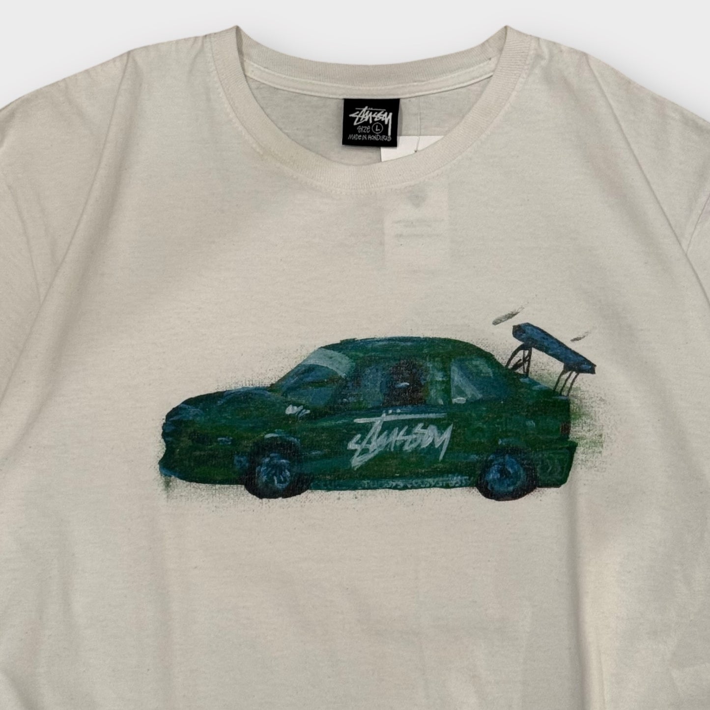 Rare "Car tee" Stussy blanc - L