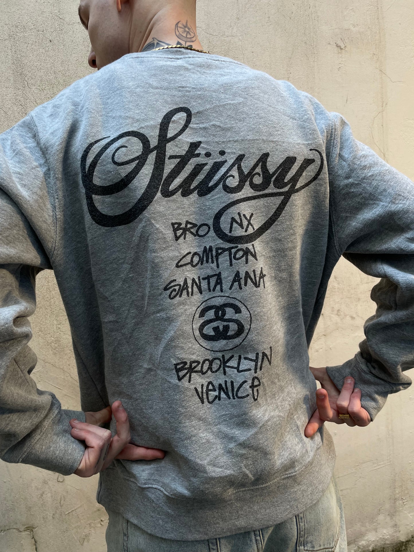 Sweat Stussy Destination gris - M