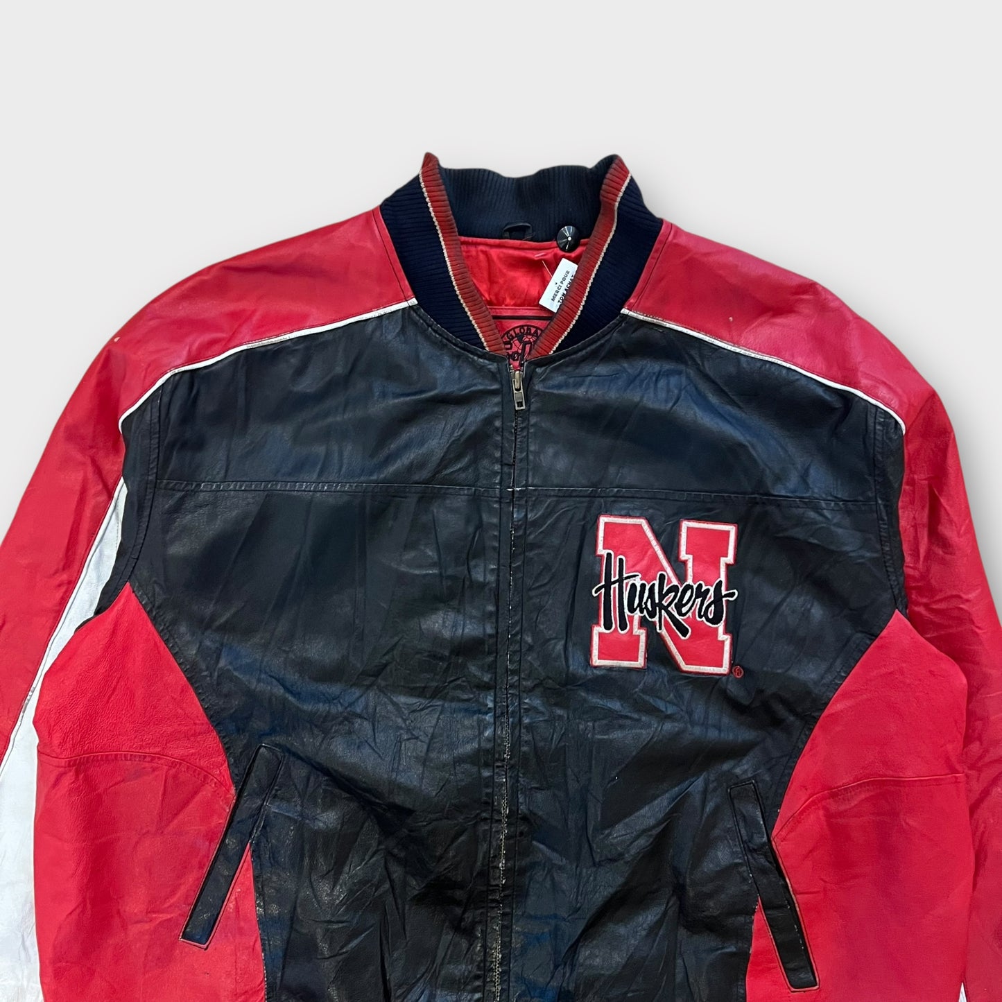 Veste en Cuir Des Nebraska Huskers - XXL