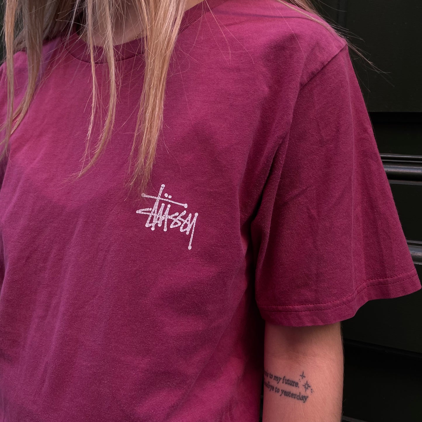 Classic T-shirt Stussy bordeaux - S